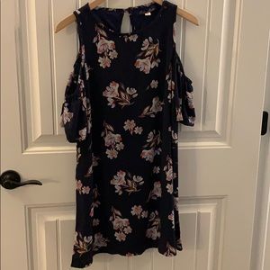 Cold Shoulder Floral Dress